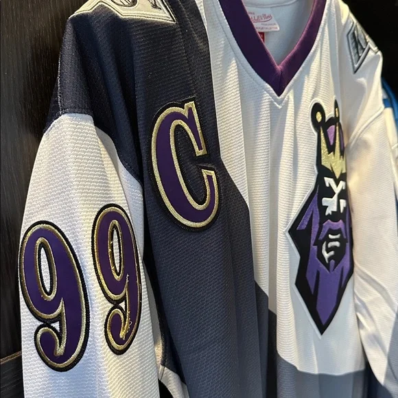 Wayne Gretzky Los Angeles Kings Mitchell & Ness 1995-96 Power Play Jersey -White - Picture 4 of 7